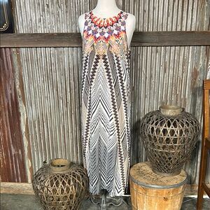 HD in Paris Black and White Embellished Halter Midi Sundress